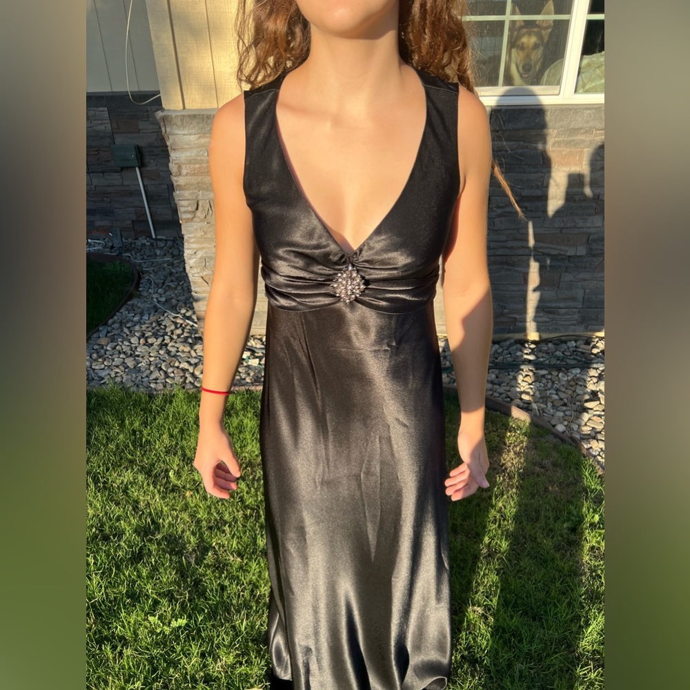 Vintage J.R. Nites Satin Evening Gown (6) - Picture 1 of 7